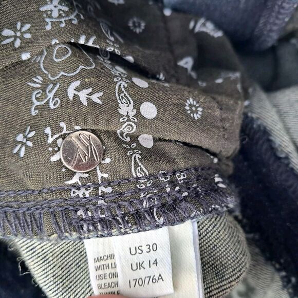 We The Free People CRVY Ma Cherie Super High Rise Lace Up Denim Flare Jeans 30 - Picture 13 of 16